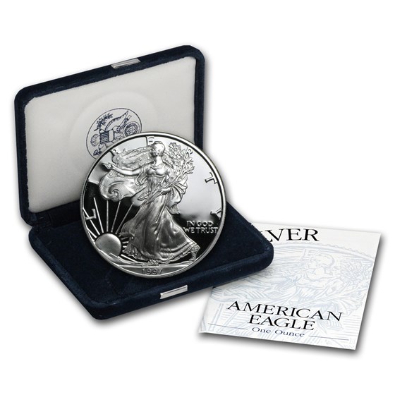 1997-P 1 oz Proof Silver American Eagle (w/Box & COA) 1997-P 1 oz Proof Silver American Eagle (w/Box & COA)